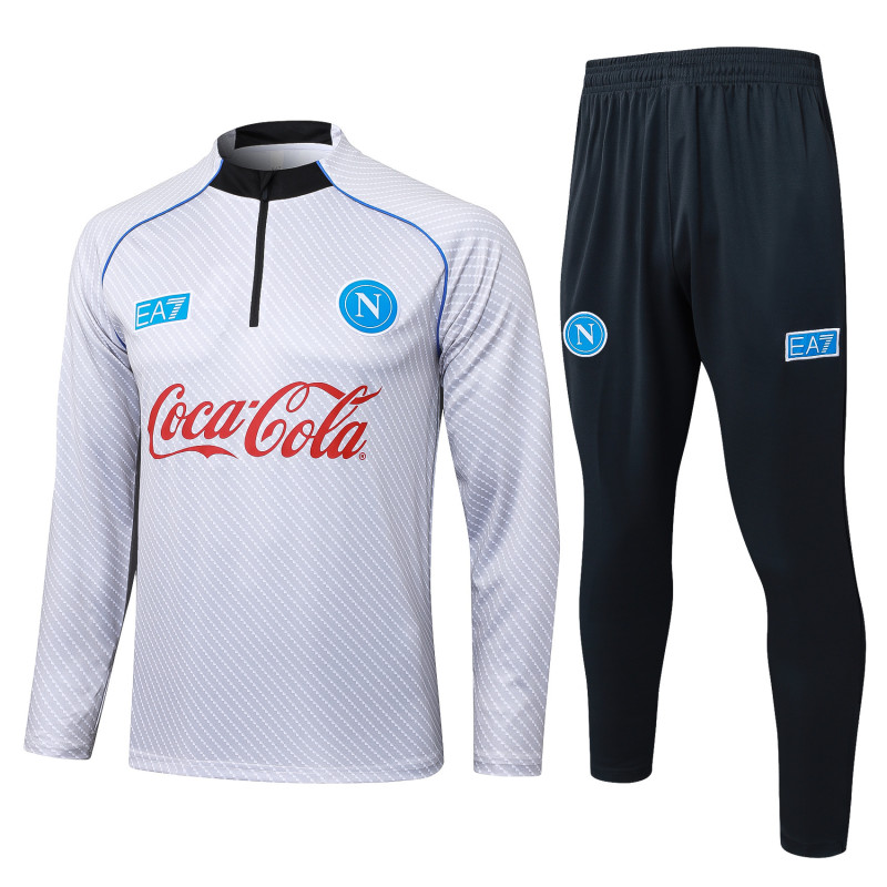 25-26 Napoli Light Gray Half Pull Tracksuit (半拉链)