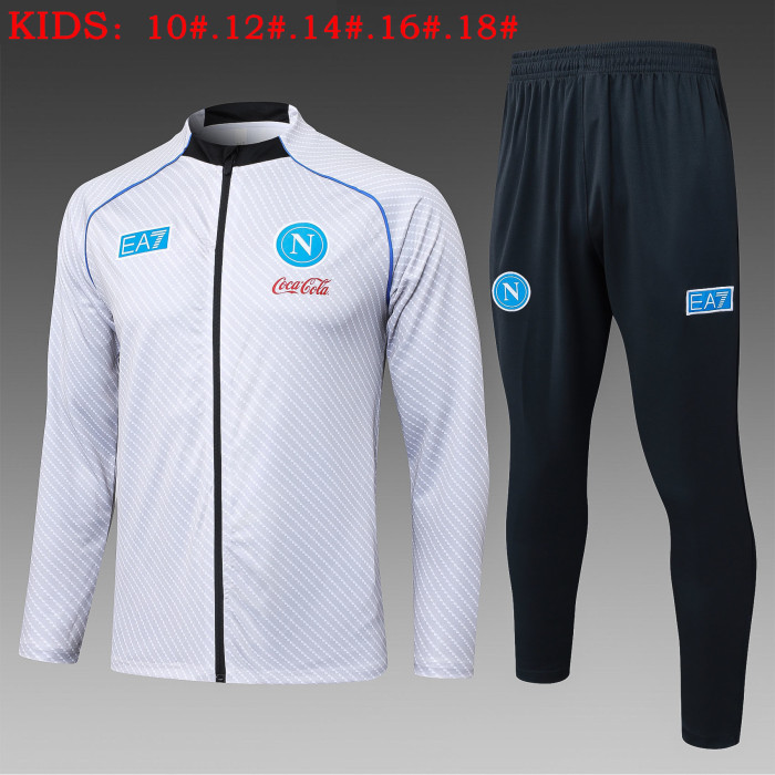 25-26 Napoli Kids Light Gray Jacket Tracksuit (童装)