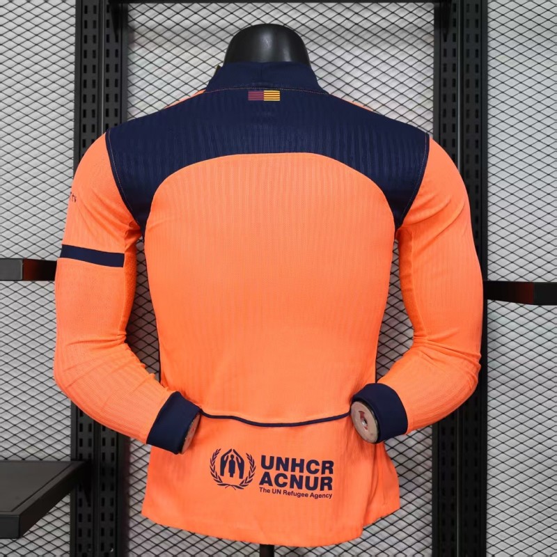 25-26 BAR Second Away Long Sleeve Player Version Soccer Jersey (长袖球员)