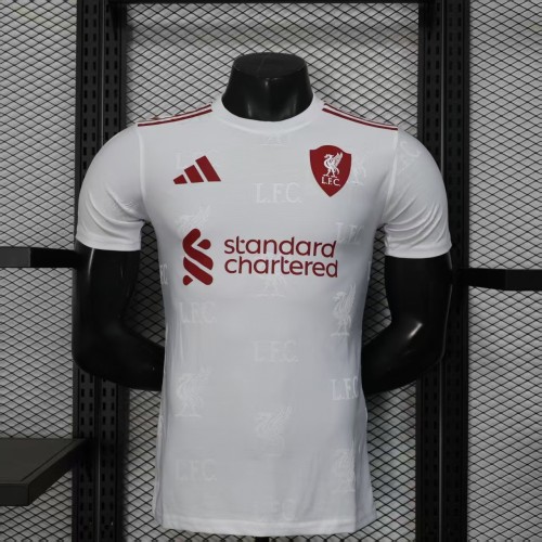 25-26 LIV White Player Version Soccer Jersey