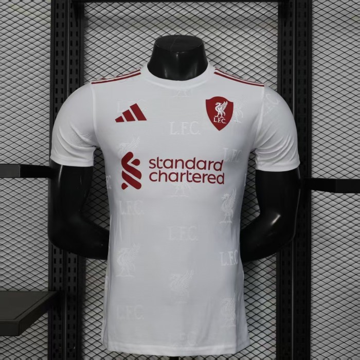 25-26 LIV White Player Version Soccer Jersey