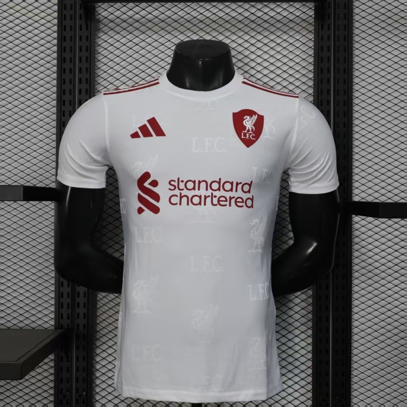 25-26 LIV White Player Version Soccer Jersey