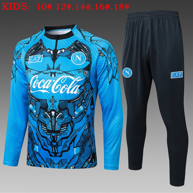 25-26 Napoli Kids Bule Half Pull Tracksuit (童装）(半拉链)