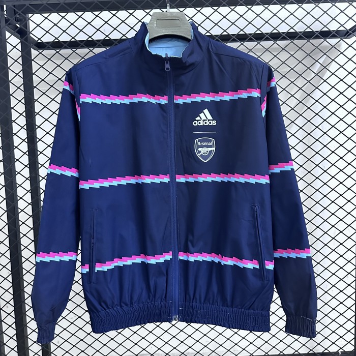 25-26 ARS Blue & Royal blue Double Sided Windbreaker (条纹双面风衣)