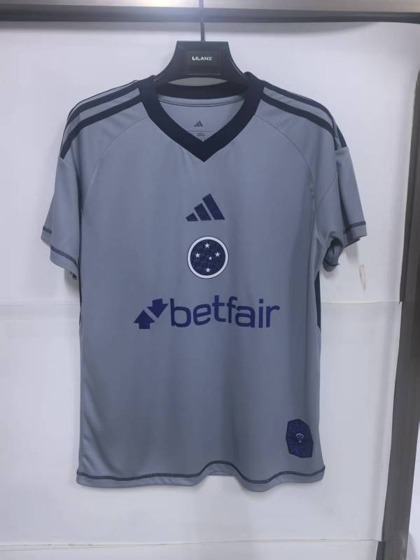 25-26 Cruzeiro Goalkeeper Grey Fans Soccer Jersey