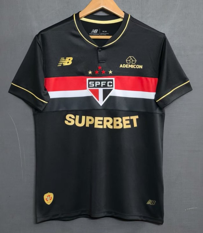 25-26 Sao Paulo Black Fans Soccer Jersey