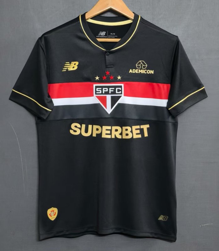 25-26 Sao Paulo Black Fans Soccer Jersey