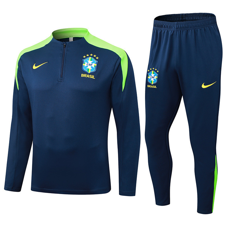25-26 Brazil Royal Blue Half Pull Tracksuit (半拉链)
