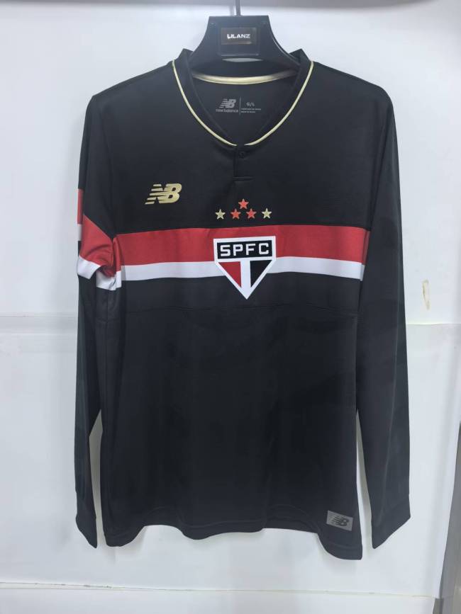 25-26 Sao Paulo Black Long Sleeve Soccer Jersey (长袖)