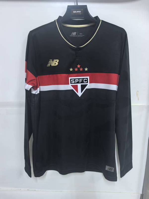 25-26 Sao Paulo Black Long Sleeve Soccer Jersey (长袖)