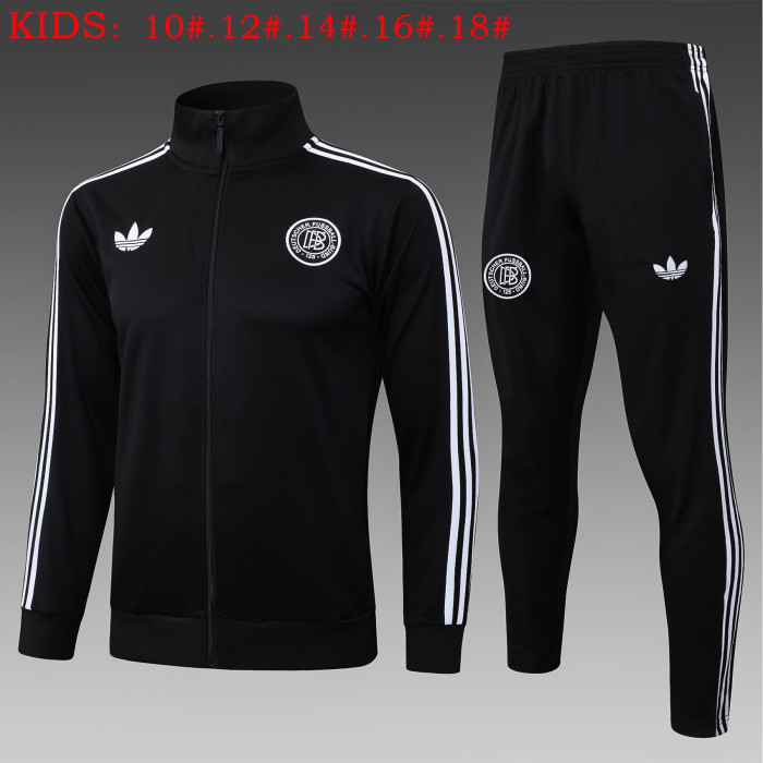 25-26 Germany Kids 125th Anniversary Black Jacket Tracksuit (童装)