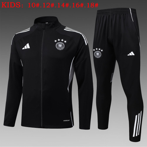 25-26 Germany Kids Black Jacket Tracksuit (童装)