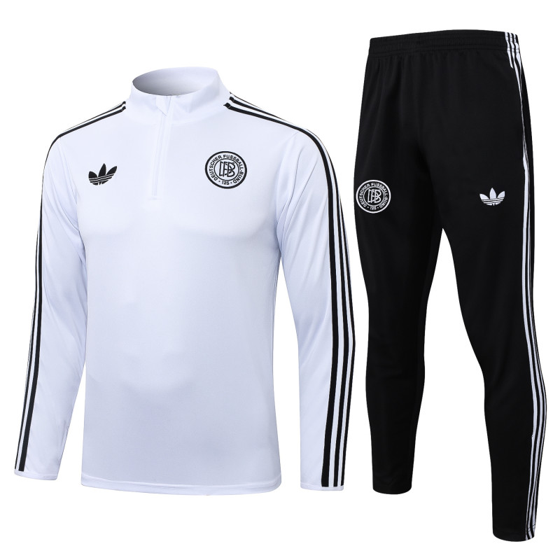 25-26 Germany 125th Anniversary White Half Pull Tracksuit (半拉链)
