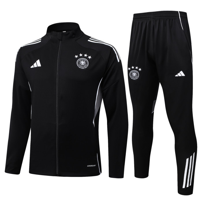 25-26 Germany Black Jacket Tracksuit