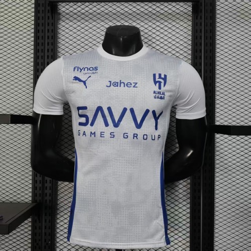 25-26 Al-Hilal White Player Version Soccer Jersey