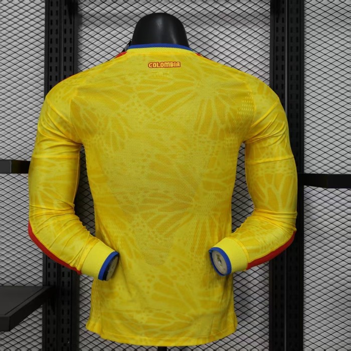 26-27 Colombia Home Long Sleeve Player Version Soccer Jersey (长袖球员)