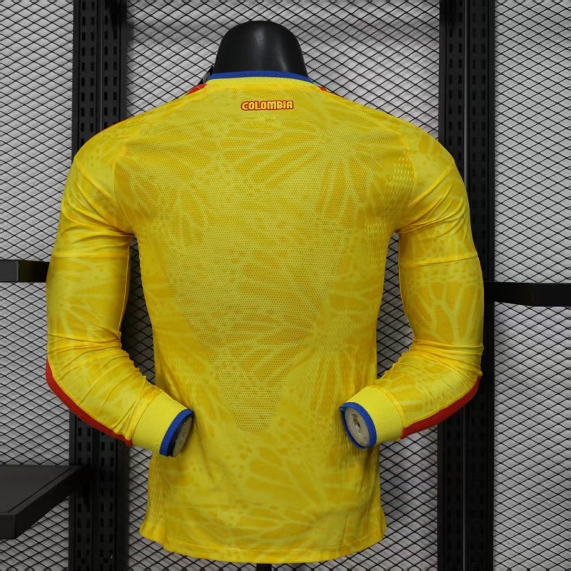 26-27 Colombia Home Long Sleeve Player Version Soccer Jersey (长袖球员)