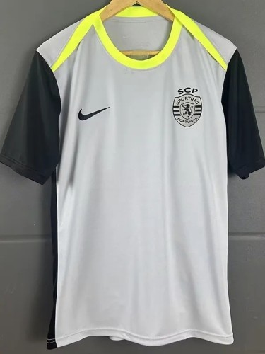 25-26 Sporting Lisbon Grey Fans Soccer Jersey