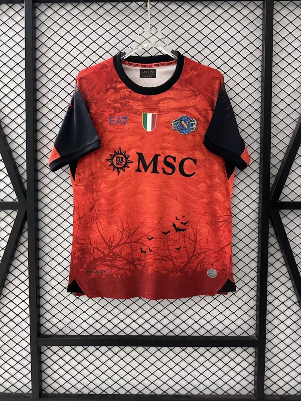 25-26 Napoli Halloween Red Special Edition Fans Soccer Jersey