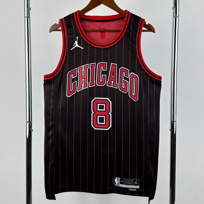 25-26 BULLS LAVINE #8 Black Top Quality  NBA Jersey