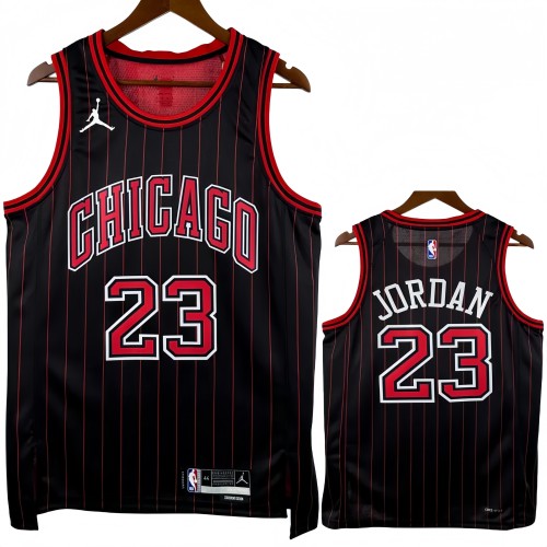 25-26 BULLS JORDAN #23 Black Top Quality  NBA Jersey