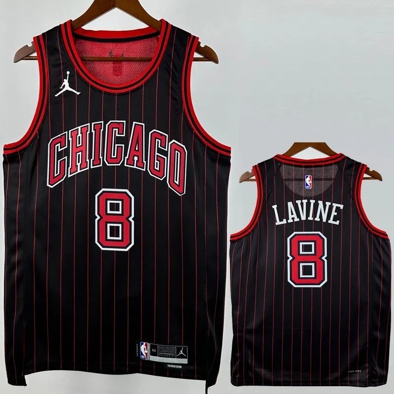 25-26 BULLS LAVINE #8 Black Top Quality  NBA Jersey