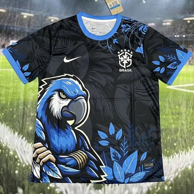 25-26 Brazil Special Edition Blue Black Fans Soccer Jersey