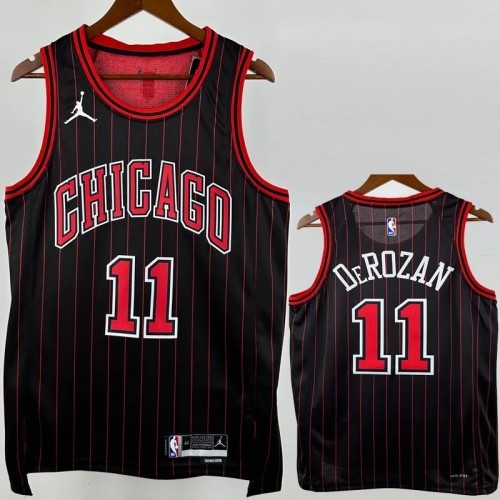 25-26 BULLS DEROZAN #11 Black Top Quality NBA Jersey