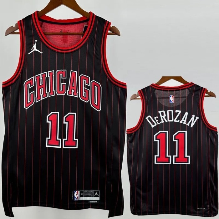 25-26 BULLS DEROZAN #11 Black Top Quality NBA Jersey