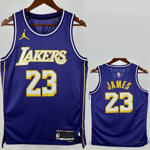 25-26 LAKERS JAMES #23 Purple Top Quality NBA Jersey