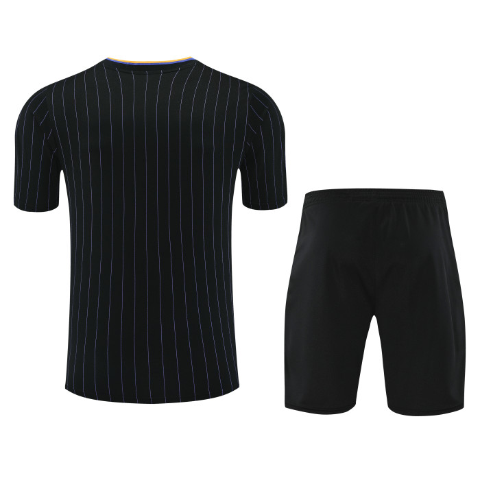 25-26 Man Utd Black Retro Training Short Suit
