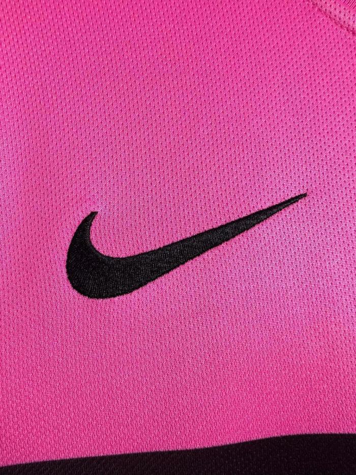 2011-2012 JUV Pink Retro Long Sleeves Soccer Jersey