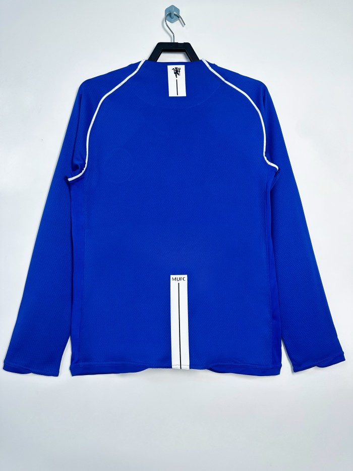 2007-08 Man Utd Blue Goalkeeper Long Sleeve Retro Soccer Jersey (长袖)