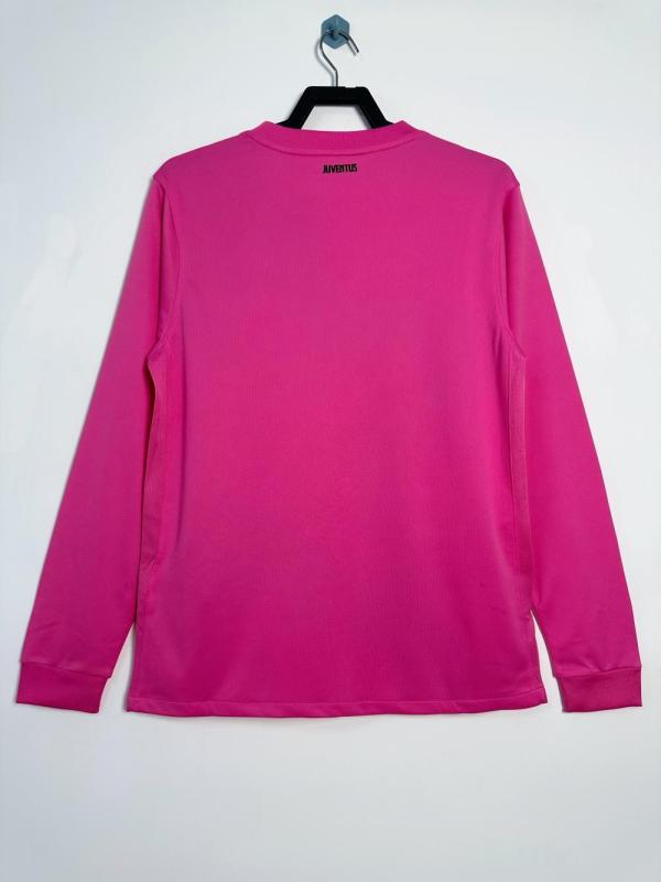 2011-2012 JUV Pink Retro Long Sleeves Soccer Jersey