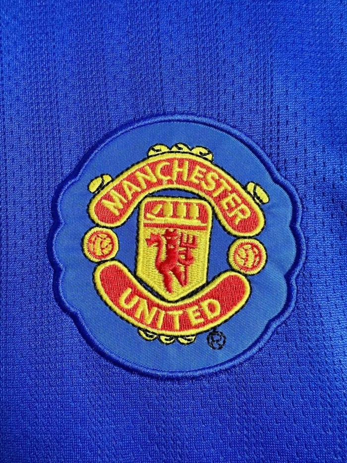 2007-08 Man Utd Blue Goalkeeper Long Sleeve Retro Soccer Jersey (长袖)