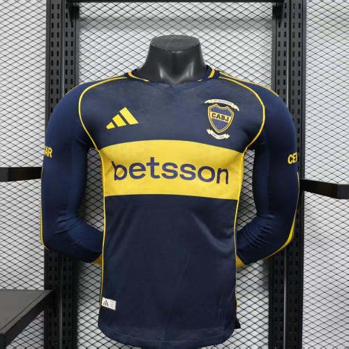25-26 Boca Home Long Sleeve Player Version Soccer Jersey (长袖球员)