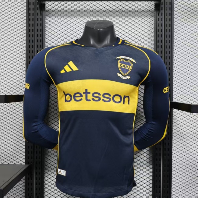 25-26 Boca Home Long Sleeve Player Version Soccer Jersey (长袖球员)
