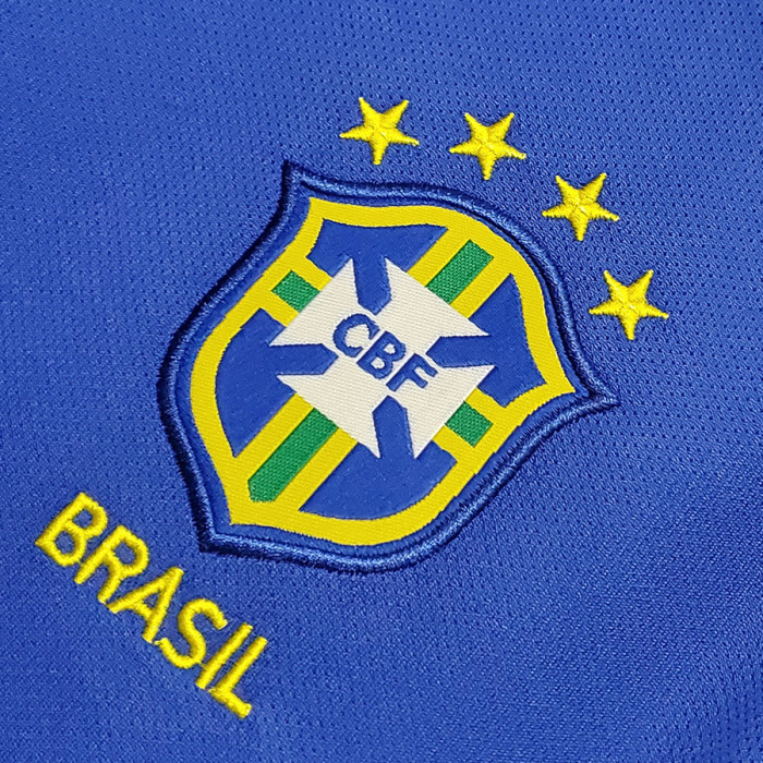 2002 Brazil Away Retro Long Sleeves Soccer Jersey