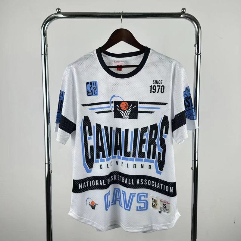 25-26 Cleveland Cavaliers White Retro High Quality Casual T-Shirt #MN