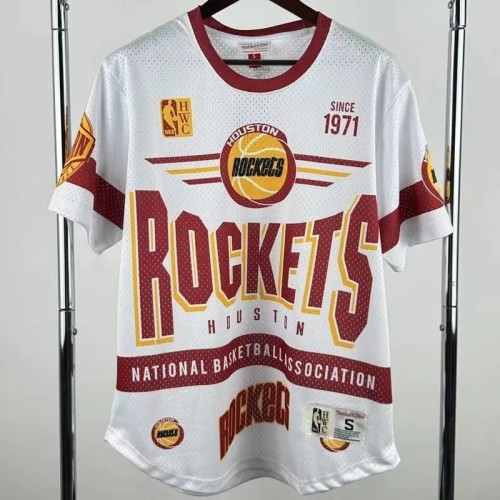 25-26 ROCKETS White Retro High Quality Casual T-Shirt #MN