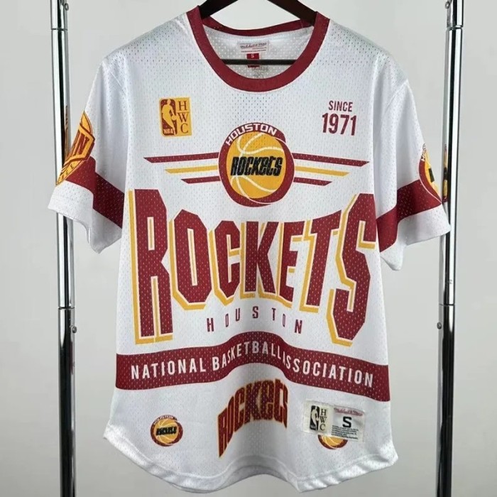 25-26 ROCKETS White Retro High Quality Casual T-Shirt #MN