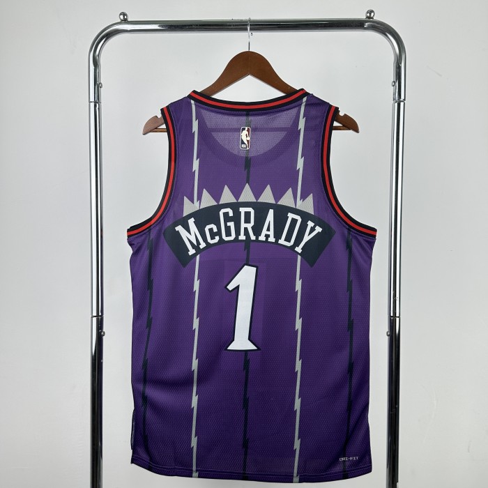 25-26 Raptors McGRADY #1 Purple Retro Top Quality Hot Pressing NBA Jersey