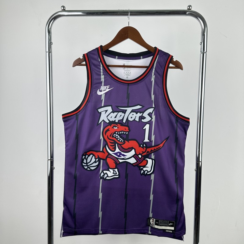 25-26 Raptors McGRADY #1 Purple Retro Top Quality Hot Pressing NBA Jersey