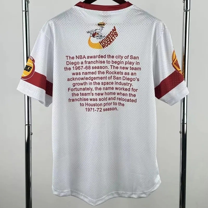 25-26 ROCKETS White Retro High Quality Casual T-Shirt #MN