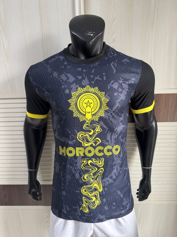 25-26 Morocco Black Player Version Soccer Jersey