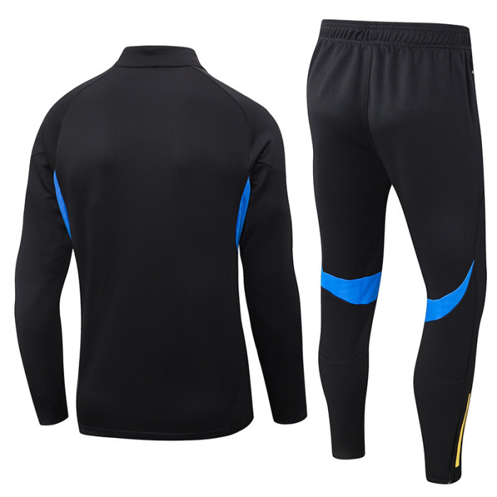 25-26 Man Utd Black Half Pull Tracksuit(半拉链）