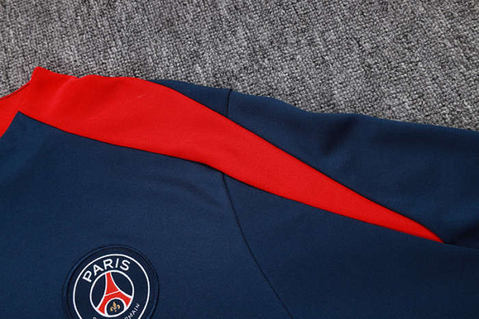 25-26 PSG Royal Blue Half Pull Tracksuit (半拉链)（肩部红色）