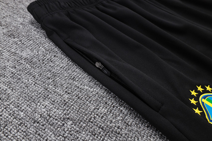25-26 Brazil Black Half Pull Tracksuit (半拉链)