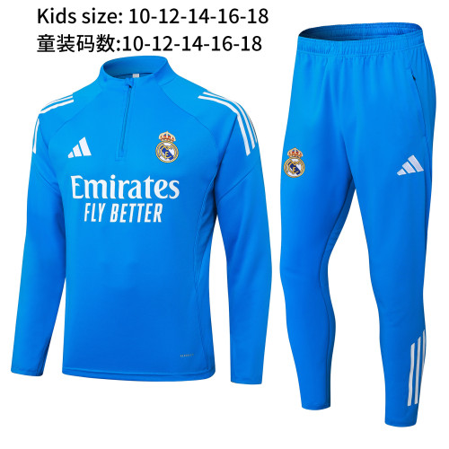 25-26 RMA Sky Blue Kids Half Pull Tracksuit (童装)(半拉链)
