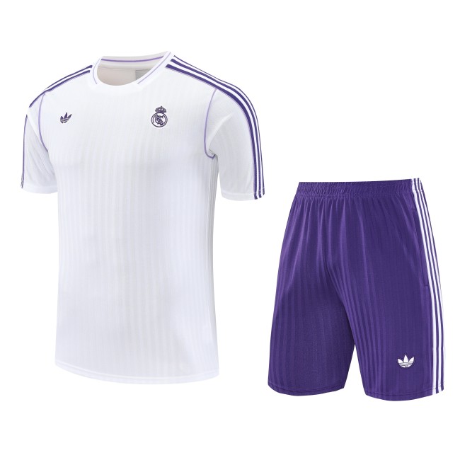 25-26 RMA White Purple Training Short Suit